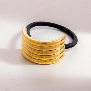 Coleteros de Acero Inoxidable con Baño de Oro, Bandas Elásticas para Cola de Caballo, Accesorios para el Cabello de Uso Diario FS71006 71008 - Product Image 4