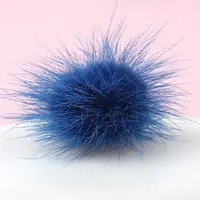 Fabrik Großhandel Pompon DIY 4cm echte Nerz Fell Pom Pom Ball für Haars pange Schuh zubehör Fuzzy Poms für Ohrring Zubehör