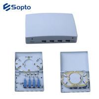 Boîte à bornes à fibres optiques de bureau Sopto 4 ports Simplex SC/Duplex LC Type Mini boîte de prise de bornes optiques FTTH