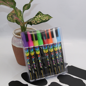 Rotuladores de tiza líquida de 10 colores con puntas reversibles para vidrio, metal, espejos, <span class=keywords><strong>pizarra</strong></span> blanca - Product Image 2