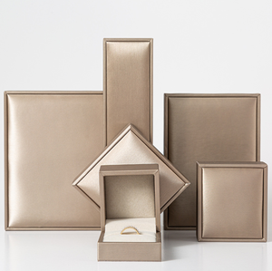Caja de Anillos de Cuero PU Rosa Bonito 2020, Caja de Joyería de Cuero PU, Empaque de Joyería de Cuero - Product Image 2