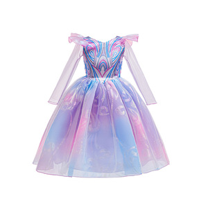 Vestido de Princesa Glinda Morado de Manga Larga para Niñas, Disfraz de Carnaval, Halloween, Cumpleaños, Navidad, <span class=keywords><strong>Bruja</strong></span>, Disfraces de TV y Películas - Product Image 4