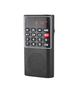Small Portable FM Radio MP3 Player Sound Box Speaker Recording mic with TF Card voice recorder with radio