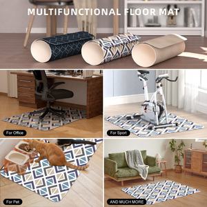 Tapis de chaise de bureau en PVC transparent antidérapant de haute qualité, réversible, antimicrobien, style moderne, lavable pour usage domestique - Product Image 5