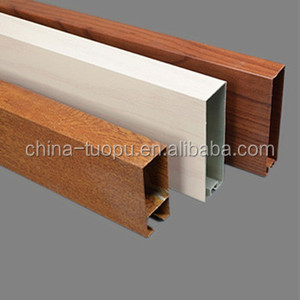 Nội thất xây dựng Hạt gỗ màu ép đùn nhôm dầm vách ngăn Trần treo trần - Product Image 2