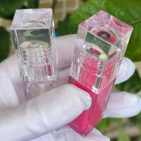 En stock – 50 tubes carrés transparents personnalisables pour brillant à lèvres ou huile à lèvres, 7 ml et 10 ml, avec grand applicateur