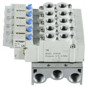 Électrovanne de contrôle électrique à Air pneumatique 5/2 voies, 1/XY3120 SY5120 24v dc, collecteurs DC12V cc24v