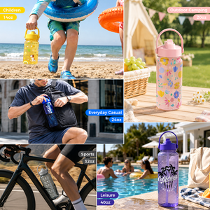 Bouteille d'eau de sport Tritan sans BPA de 1200 ml avec logo personnalisé, couvercle à paille anti-fuite, réutilisable, pour la gym, les voyages, coffret cadeau - Product Image 4