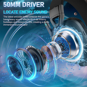 2.4G Over the Ear Gaming 25ms Low Latency <b>Wireless</b> Wired LED <b>Light</b> for Gamer GM920 2.4Gh - Product Image 4