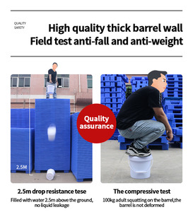 Mftlong tròn thùng sơn xô Latex cấp thực phẩm nước sốt Thùng nhựa 1L 5L 10L 25L trống rỗng thùng nước trắng CN; gua - Product Image 5