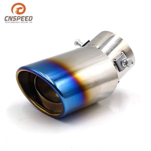 CNSPEED – tuyau d'échappement universel en acier inoxydable, 63mm, bleu, traité thermiquement, tube droit pour mise à niveau de voiture - Product Image 1