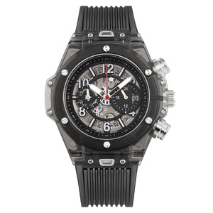 Reloj de Pulsera Cronógrafo con Esfera Hueca Transparente, Caja de Aleación Plateada, Correa de Silicona Blanca, Esfera Grande, Luminoso, Resistente al Agua, Deportivo - Product Image 2
