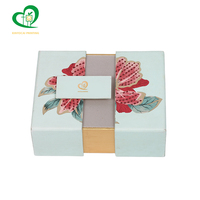 Emballage de boîte en papier de luxe carré à double ouverture fait à la main avec logo à motif personnalisé Boîte cadeau de gâteau de bonbons au chocolat Logo de séparation