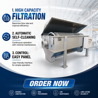Filter Drum Putar Stainless Steel IEPP dengan Saringan untuk Sistem Pemisah Kotoran Ternak dan Pengeringan