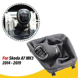 Skoda Gear <b>Shift</b> <b>Knob</b> Leather 5 6 Speed Ergonomic For Octavia A7 MK3 Superb MK2 - Product Image 2