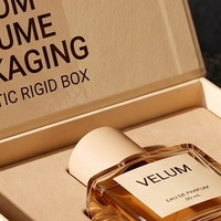 Boîte à parfum rigide de luxe sur mesure, style livre blanc magnétique, avec insert intégré pour présentation, pour emballage de parfum personnalisé