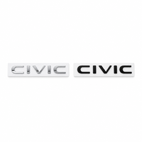 Lettres de Voiture Personnalisées en Plastique ABS Imperméable de Forme Personnalisée pour Emblème CIVIC, Badge pour Honda Civic