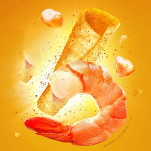 Экзотические закуски, новые Хрустящие пряные Булочки с креветками, 40 г * 22 пакета - Product Image 4