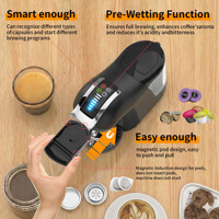 Machine à expresso, cafetière à portion individuelle compatible avec plusieurs types de capsules, café moulu