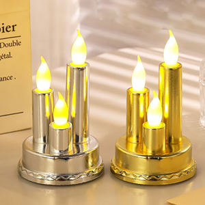 Vintage LED elektronik cadılar bayramı mum romantik düğün noel partisi süslemeleri için Minimum sipariş 2 adet - Product Image 6