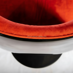 Tapicería de tela giratoria con recubrimiento en polvo Marilyn Shell espuma ignífuga Base de acero Sillón moderno Fibra de vidrio Fábrica OEM - Product Image 1