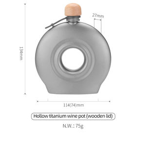 ขวดวิสกี้ไทเทเนียมขนาด180มล. กระติกน้ำพกพากันรั่วขวดเล็กมากพร้อมฝาเกลียวและกรวยเท - Product Image 5