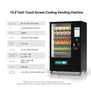 Truyền đạt vành đai giao hàng máy bán hàng tự động đồ uống lạnh và đồ ăn nhẹ tự động Máy bán hàng tự động gcash với tiền mặt táo trả tiền - Product Image 3