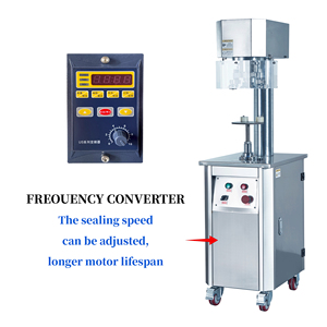Electric Semi Automatic Aluminum <b>Plastic</b> Tin Metal Iron Cans Sealing <b>Machine</b> for Beverage Food <b>Containers</b> Ring Pull <b>Plastic</b> - Product Image 1
