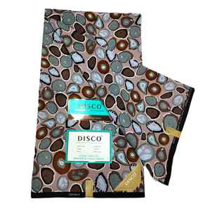 Tissu pagne batik imprimé en blocs, tissu africain en cire, tissu en pagne de 6 yards, ce produit est en stock et prêt pour une livraison immédiate - Product Image 1