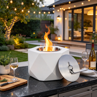 Vente en gros de foyer de table moderne au bioéthanol, mini foyer de table portable pour intérieur, brûleur sans fumée et propre