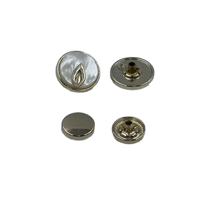 Nhà sản xuất nút kim loại mạ đen bạc vàng đồng thau hợp kim kẽm, nút bấm cài áo khoác quần áo - Product Image 4