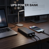 Batterie externe ultra-mince haute capacité 10000 mAh avec fonction de temporisation de mise hors tension (UPS) et charge rapide 18W