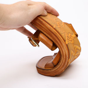 Zapatos de <span class=keywords><strong>piel</strong></span> de bálsamo de árbol para <span class=keywords><strong>mujer</strong></span> y <span class=keywords><strong>mujer</strong></span>, <span class=keywords><strong>Sandalias</strong></span> de tacón plano personalizadas, de alta calidad, venta al por mayor, directo de fábrica, nuevo estilo, 2023 - Product Image 2