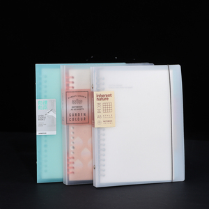 Tùy chỉnh PP nhựa Bìa 8 lỗ Loose-Leaf máy tính xách tay Vòng chất kết dính faddish ký hợp đồng rời rời lỏng xoắn ốc máy tính xách tay - Product Image 4