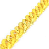 Bracelet unisexe classique hip-hop/rock en laiton plaqué or 24 carats, largeur 20 mm, bijoux fantaisie, cadeau, marque E