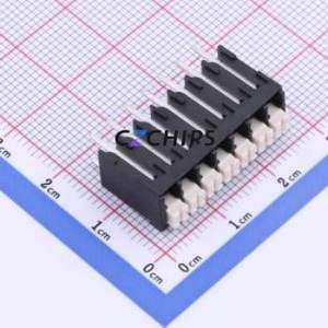 JL212V-35007B01 Spring Terminal Block Through hole Component (THT),P=3.5mm Connector 1x7P 3.5mm Black Through Hole - Product Image 1
