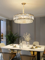 Lustres contemporains luxueux en cristal, couleur argent et or moderne, pour table à manger, lampe suspendue blanc chaud 3000k