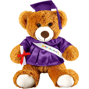 Ours en peluche pour la saison des diplômes, vêtu <span class=keywords><strong>de</strong></span> robes académiques avec toque <span class=keywords><strong>de</strong></span> <span class=keywords><strong>doctorat</strong></span> et diplôme, idéal comme cadeau <span class=keywords><strong>de</strong></span> remise <span class=keywords><strong>de</strong></span> diplôme - Product Image 5