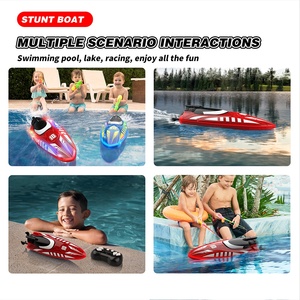 Flytec V777 2.4G LED RC Stunt Boat Double-Sided 360° Flip Waterproof <b>Remote</b> <b>Control</b> Boat Toy For Pool Lake Outdoor Play - Product Image 2