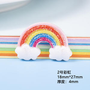 Nouveau résine accessoires Flash arc-en-ciel bricolage enfants broche épingle à cheveux bande accessoires coque de téléphone Patch décoratif - Product Image 5