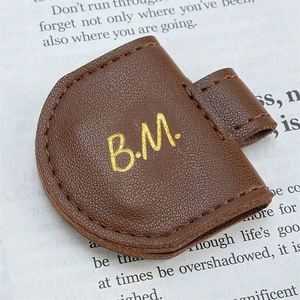 Design PU Leather Custom logo Magnetic Bookmark Promotional <b>Clip</b> Exquisite and Soft Custom Shape Magnetic Bookmark - Product Image 5