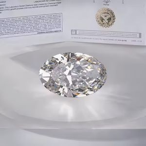 オーバルカットラボメイドダイヤモンド1-3カラットFカラーVS1クラリティIGI認定CVD/HPHTダイヤモンドラボ成長婚約ステートメントジュエリー - Product Image 3