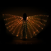 Aile de papillon lumineuse LED Danse du ventre Costumes de performance Scène Festival Fête Eclairage Cape Aile de papillon lumineuse