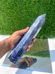 Elegant Traditional Sodalite <b>Crystal</b> Tower Natural Gemstone <b>Crafted</b> Meditation Energy Calming Spiritual Other <b>Crystal</b> <b>Crafts</b> - Product Image 5