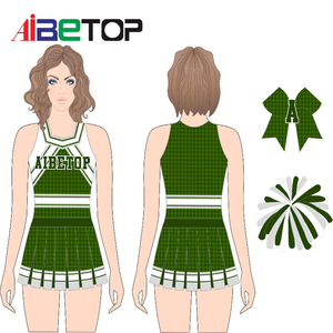 Uniforme de joie de lycée rouge vert bleu noir couleurs d'école conception sublimée <span class=keywords><strong>tenue</strong></span> de compétition sans manches - Product Image 6