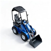 Kleiner 4x4 Mini-Frontlader Kompakter Raupenlader Hydraulische Schaufel Benzinmotor Industriemaschine Hohe Effizienz