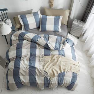 Ensemble de literie en microfibre 100% polyester pour hôtel, roi reine, double taille simple, 4 pièces, ensemble de draps colorés - Product Image 1
