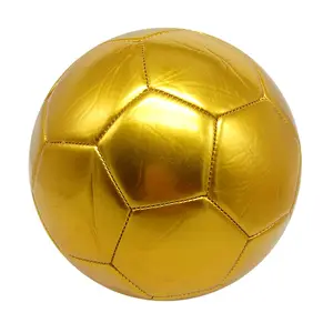 football ball Colorful machine sewed official size 5 Shiny Gold Outdoor Indoor Football Sports Training Soccer Ball