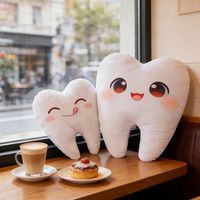 Peluche créative en forme de dent, jouet en peluche en forme de dent pour l'éducation des enfants, cadeau de clinique dentaire, personnalisé, kawaii