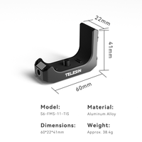 Support multifonctionnel en aluminium en forme de L avec interface griffe froide pour Insta360 X5 X4, filetage 1/4 pouce, base à dégagement rapide
